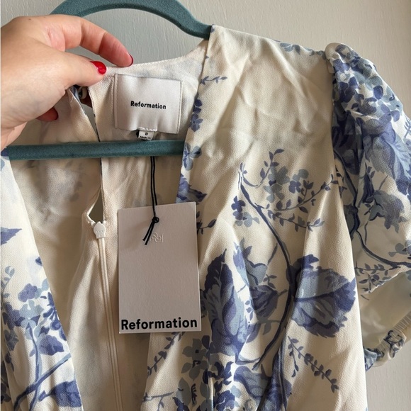 Reformation Blue Floral Dress - Picture 4 of 5
